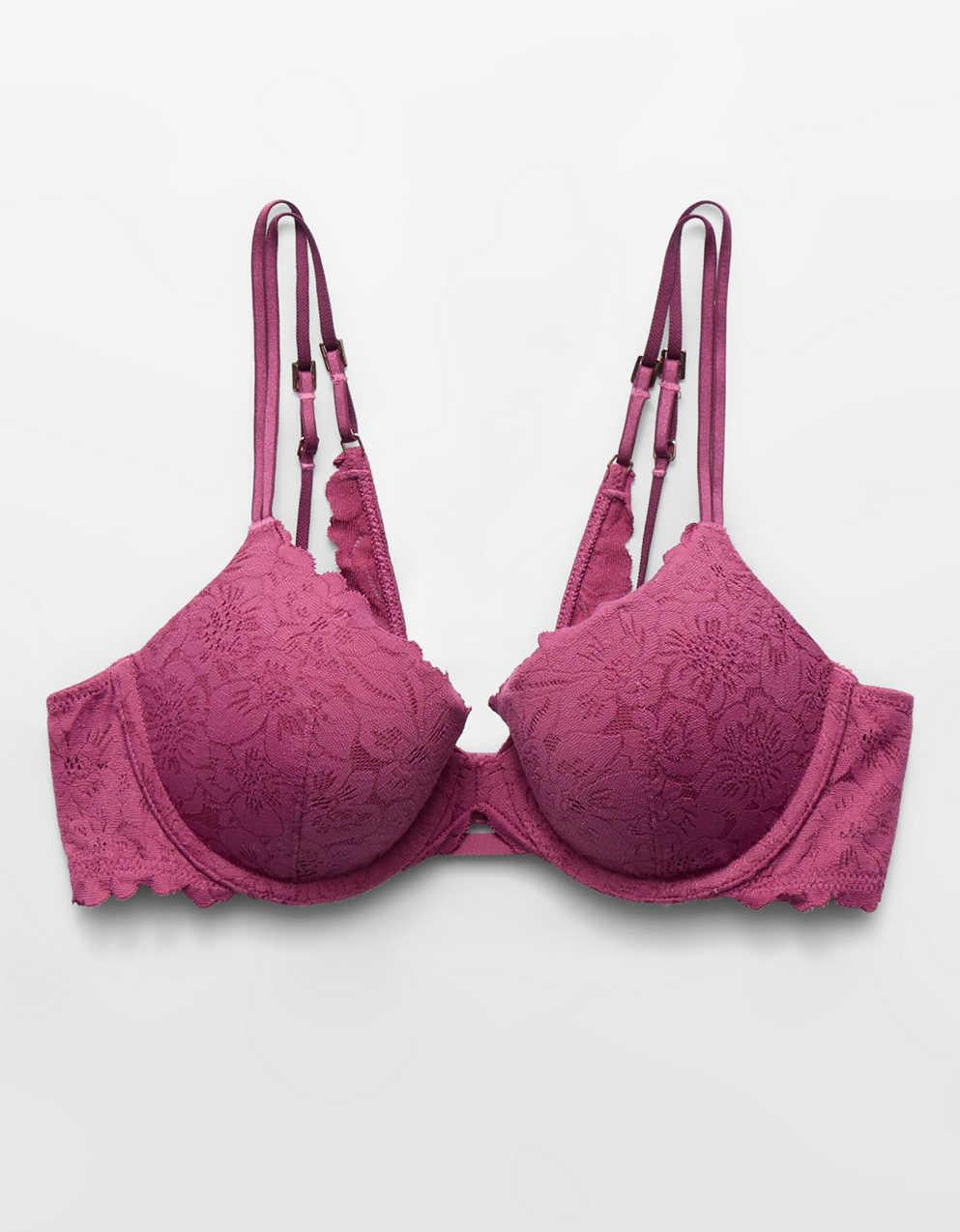 Show Off Rosey Lace Demi Push Up Bra