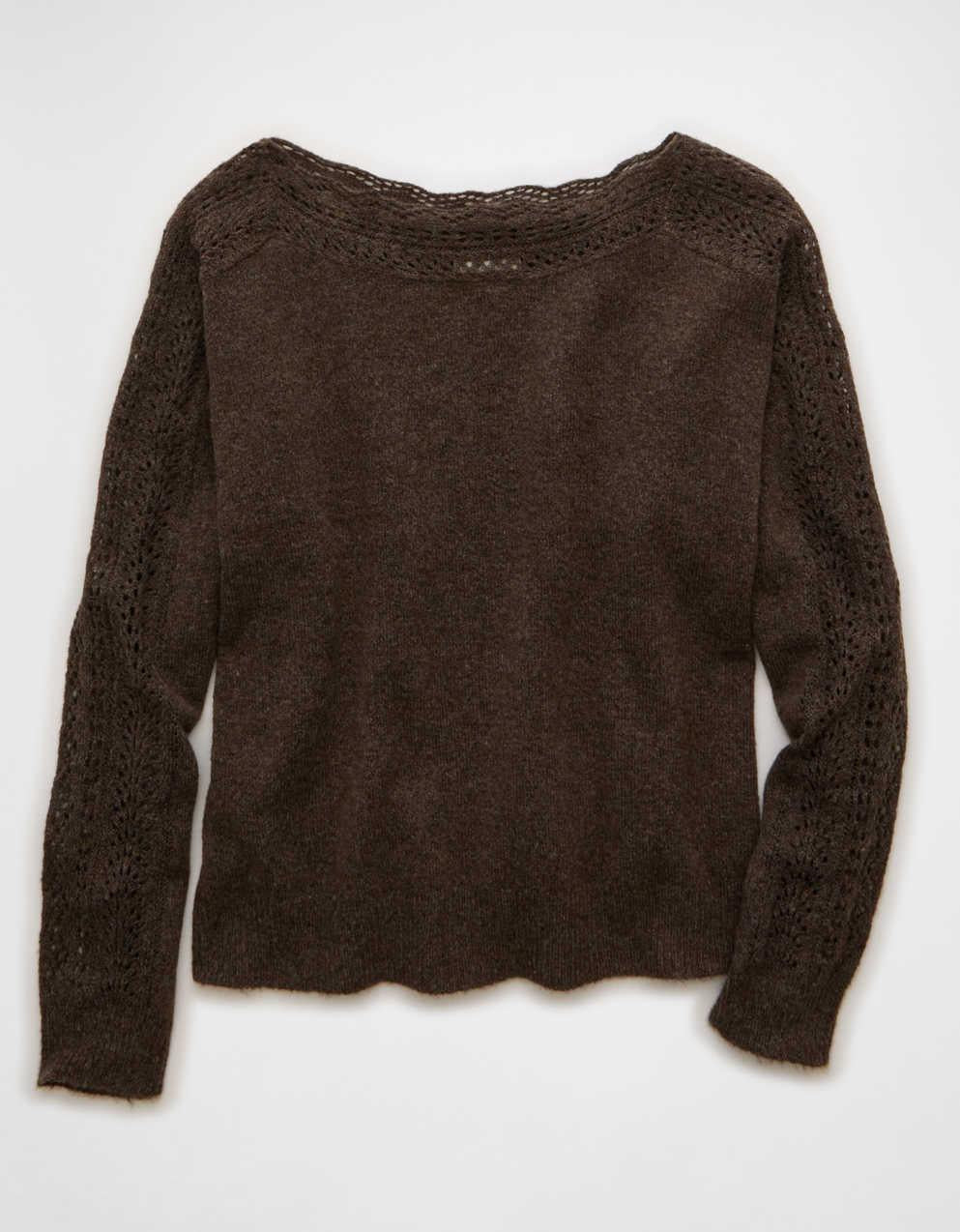 AE Whoa So Soft Lace Sweater