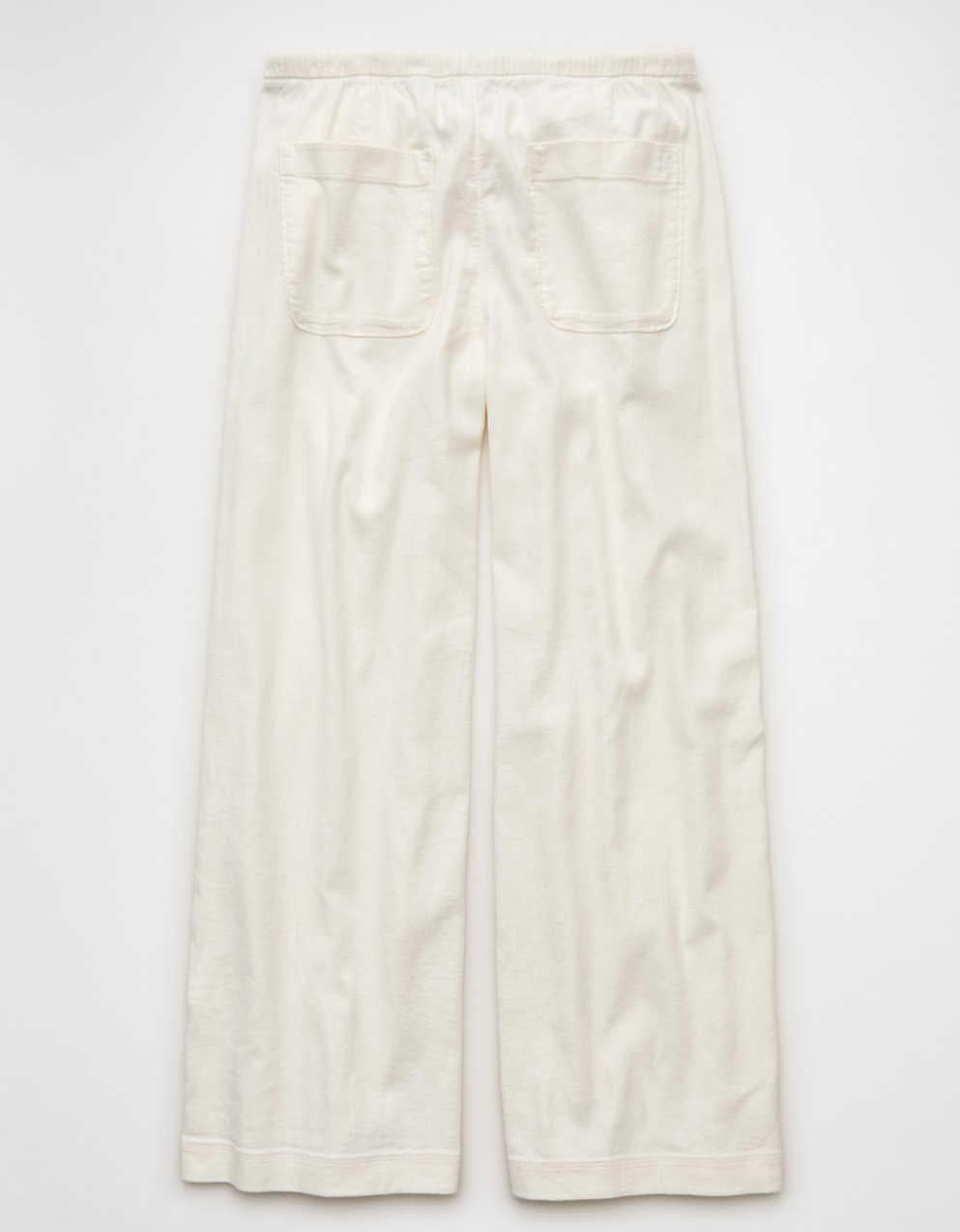 AE Low-Rise Linen-Blend Pull-On Pant