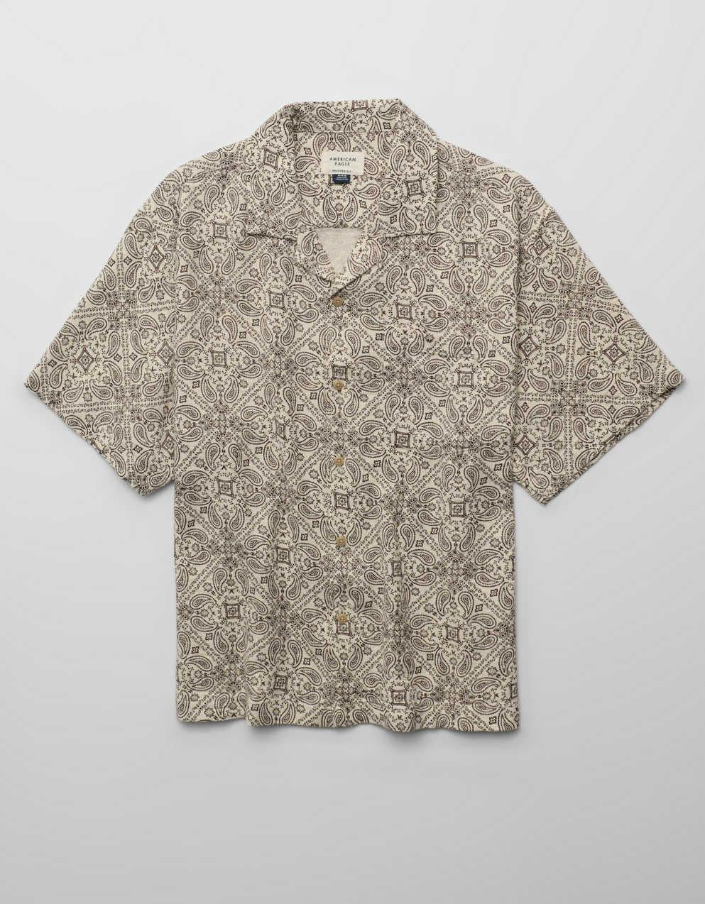 AE Relaxed Fit Short-Sleeve Camp Collar Shirt