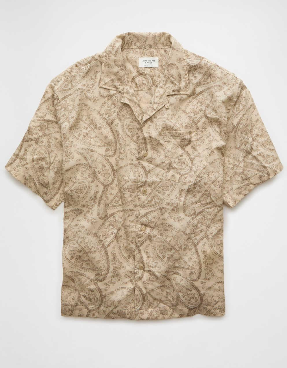 AE Relaxed Fit Short-Sleeve Camp Collar Shirt