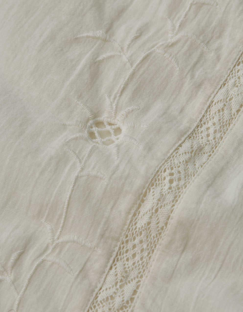 Aerie Embroidered Scalloped Pullover