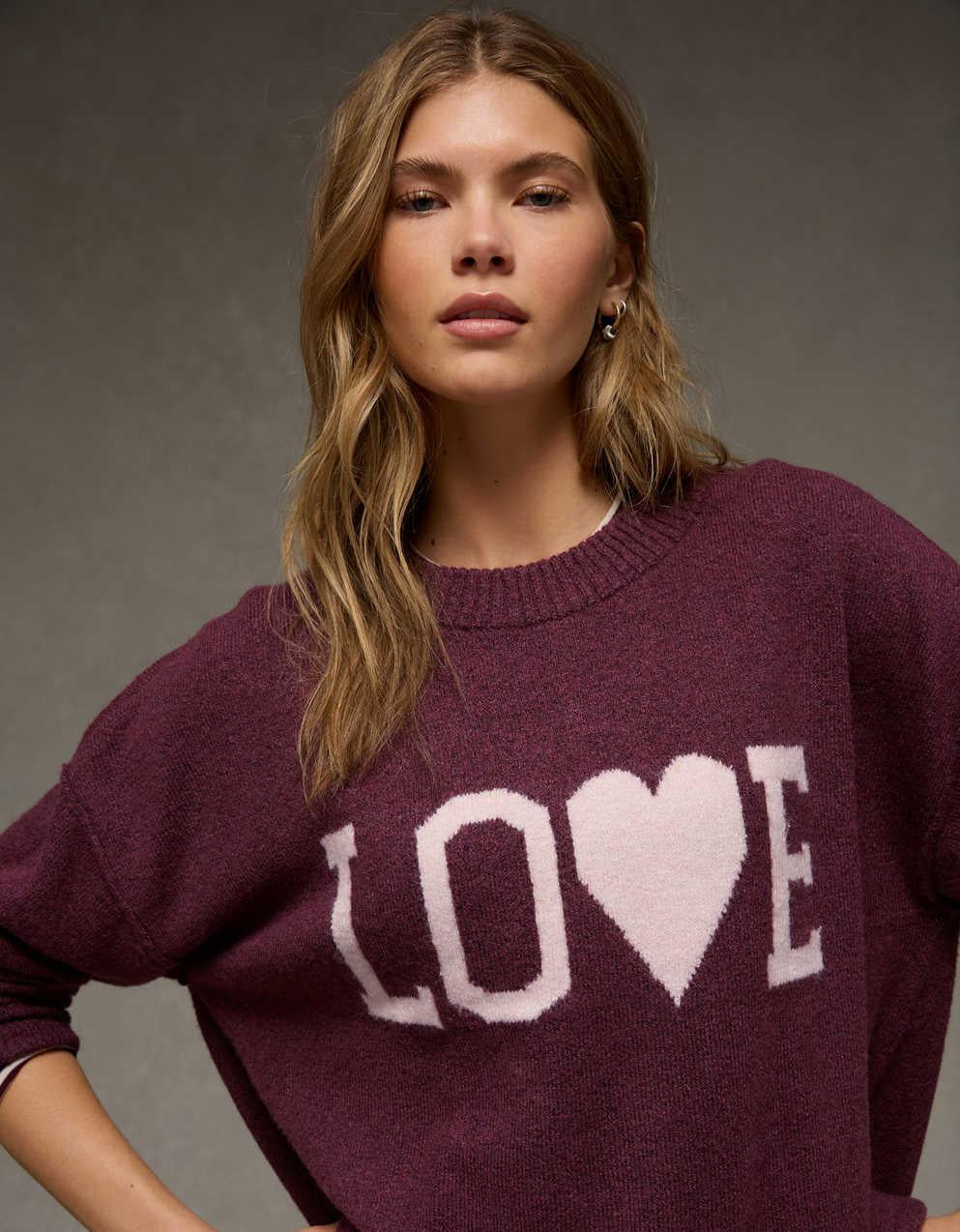 AE Whoa So Soft Valentine's Day Sweater