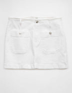AE Stretch Low-Rise A-Line Denim Mini Skirt