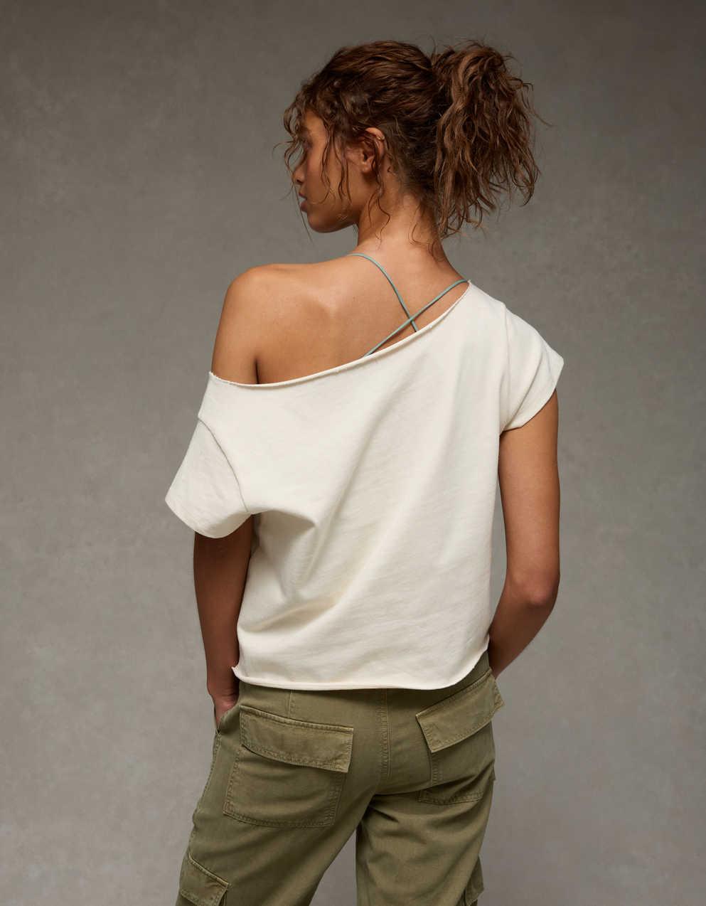AE Off The Shoulder Graphic T-Shirt