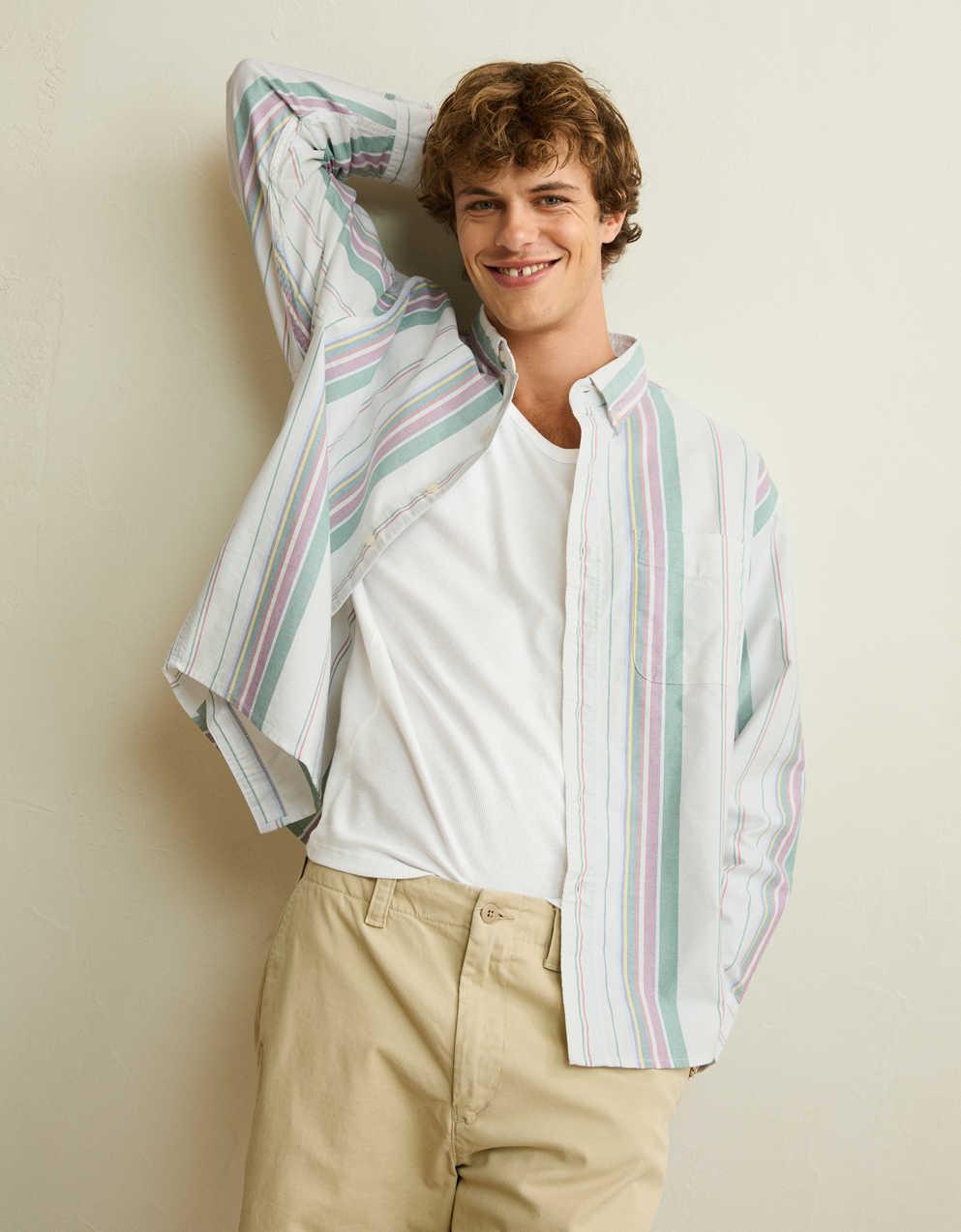 AE Relaxed Fit Oxford Button-Up Shirt