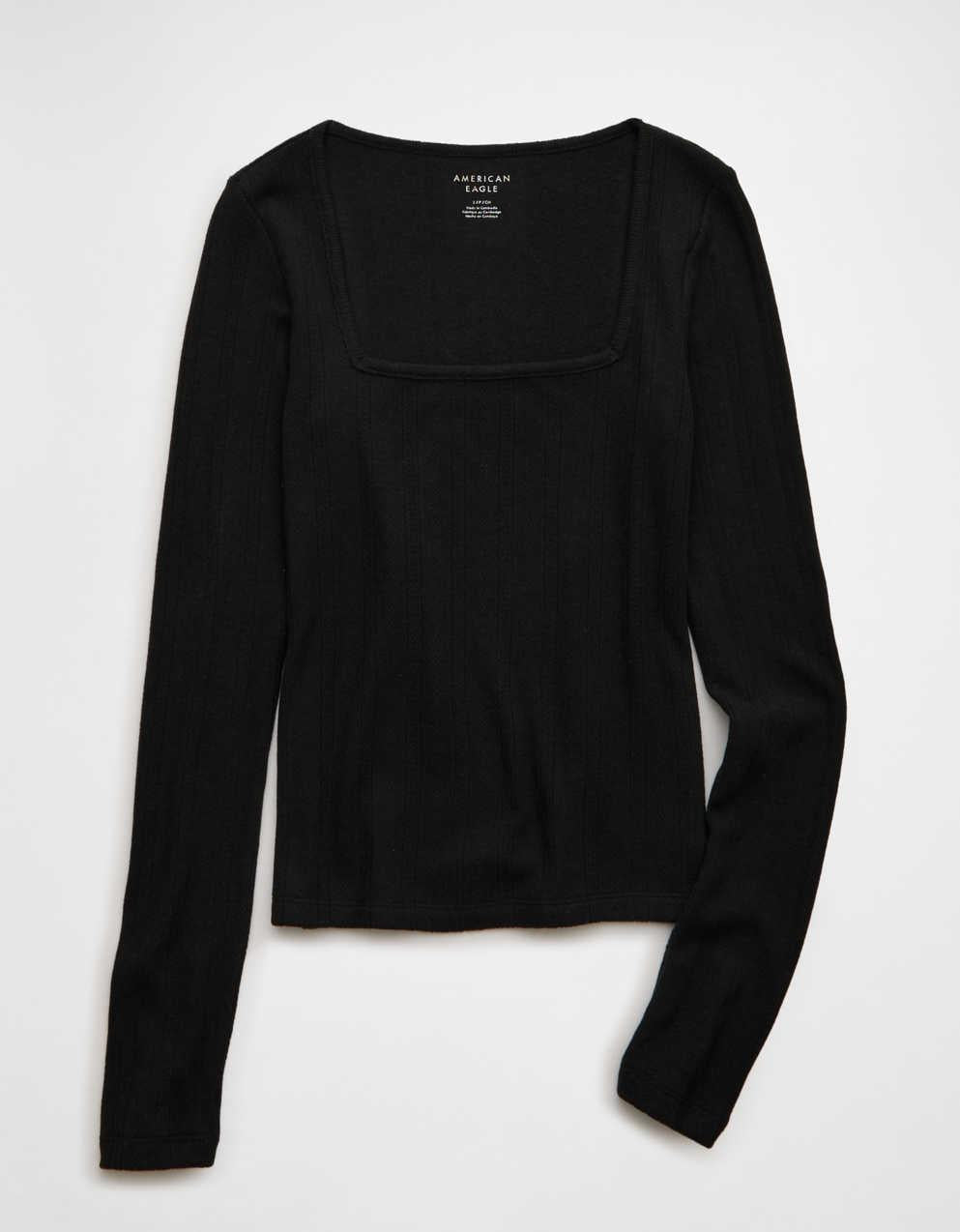 AE Long Sleeve Square Neck T-Shirt