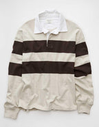 AE Long Sleeve Boxy Rugby Polo Shirt