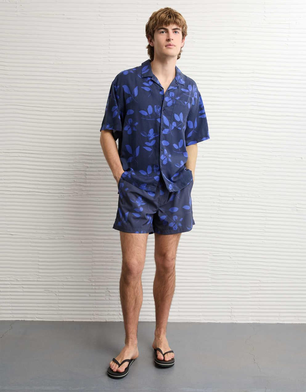 AE Relaxed Fit Short-Sleeve Camp Collar Shirt
