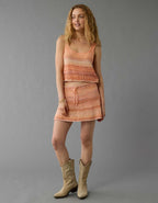 AE Space Dye Cropped Crochet Tank Top