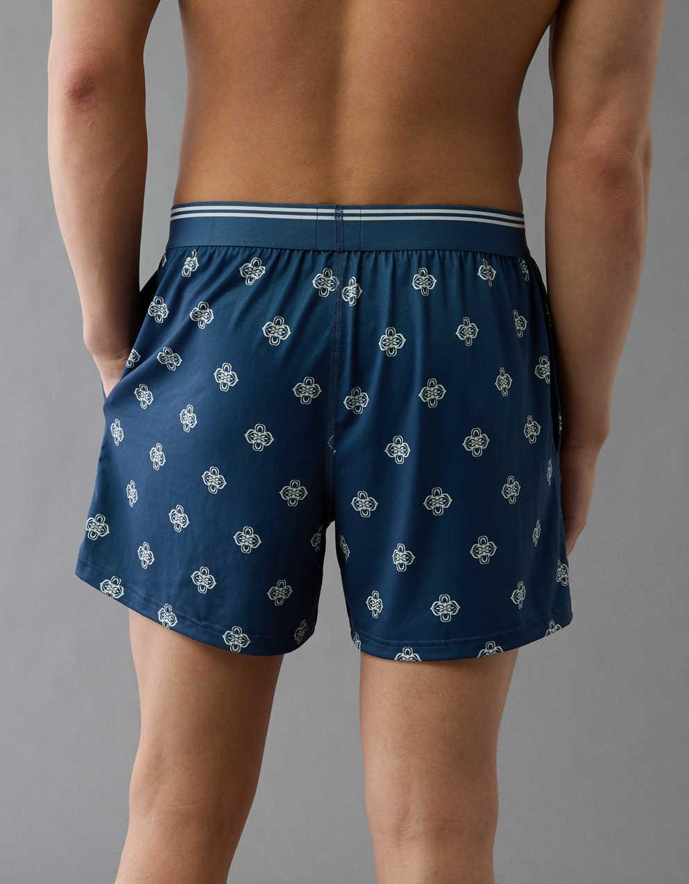 AEO Men's Patchwork Design Ultra Soft Pocket Boxer Short
