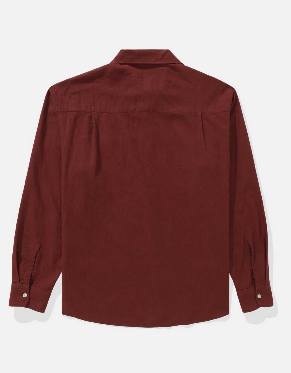 AE Everyday Relaxed Fit Linen-Blend Button-Up Shirt