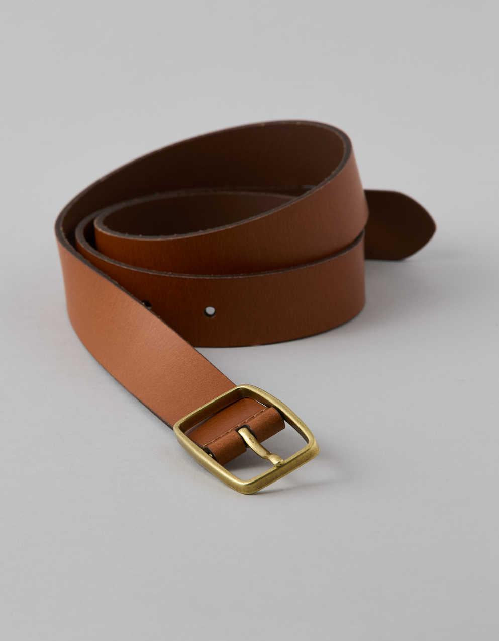 AE Rectangle Buckle Leather Belt
