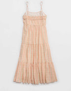 Aerie Striped Tiered Maxi Dress