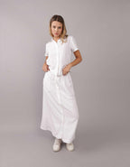 AE Button Front Midi Skirt
