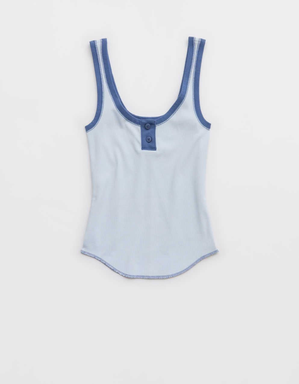 Aerie Ribbed Henley Tank Top
