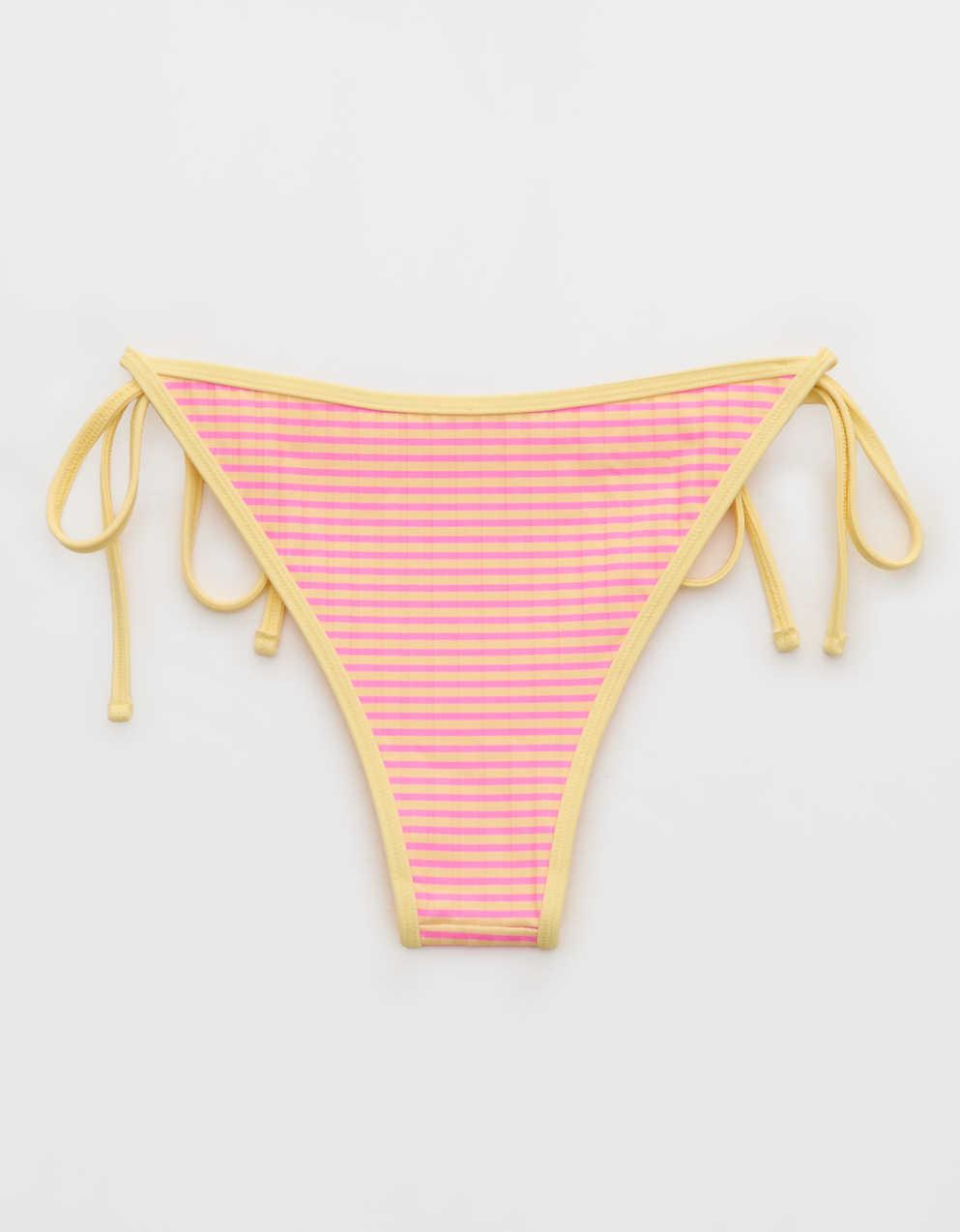 Aerie Ribbed Cheekiest Side Tie Bikini Bottom