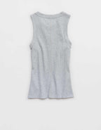 Aerie Unwind Waffle Henley Tank Top