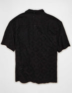 AE Relaxed Fit Camp Collar Button-Up Shirt