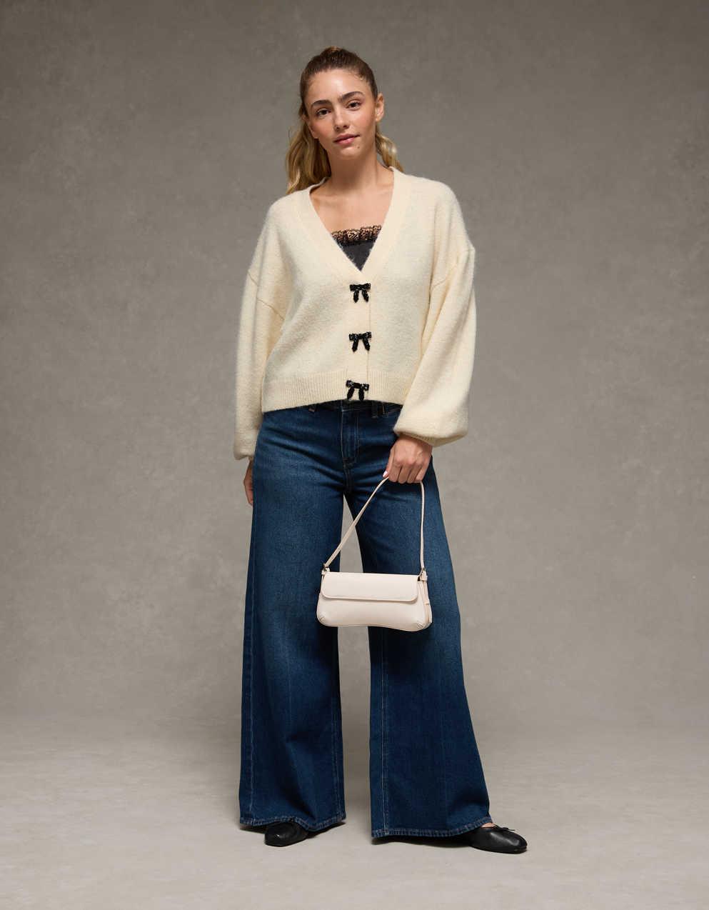 AE V-Neck Bow Cardigan