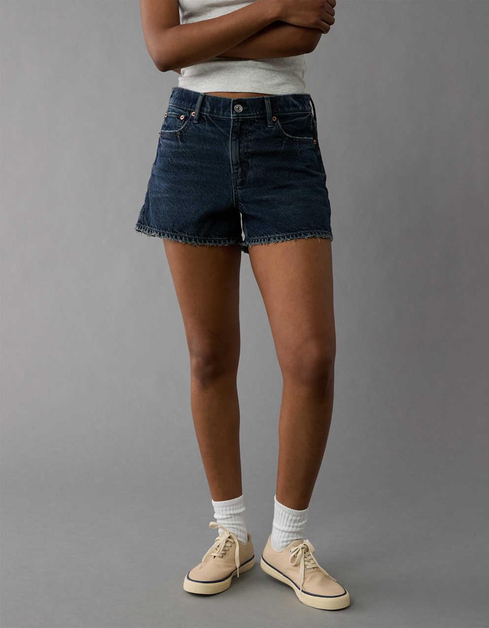 AE Strigid Super High-Waisted Relaxed Denim Short