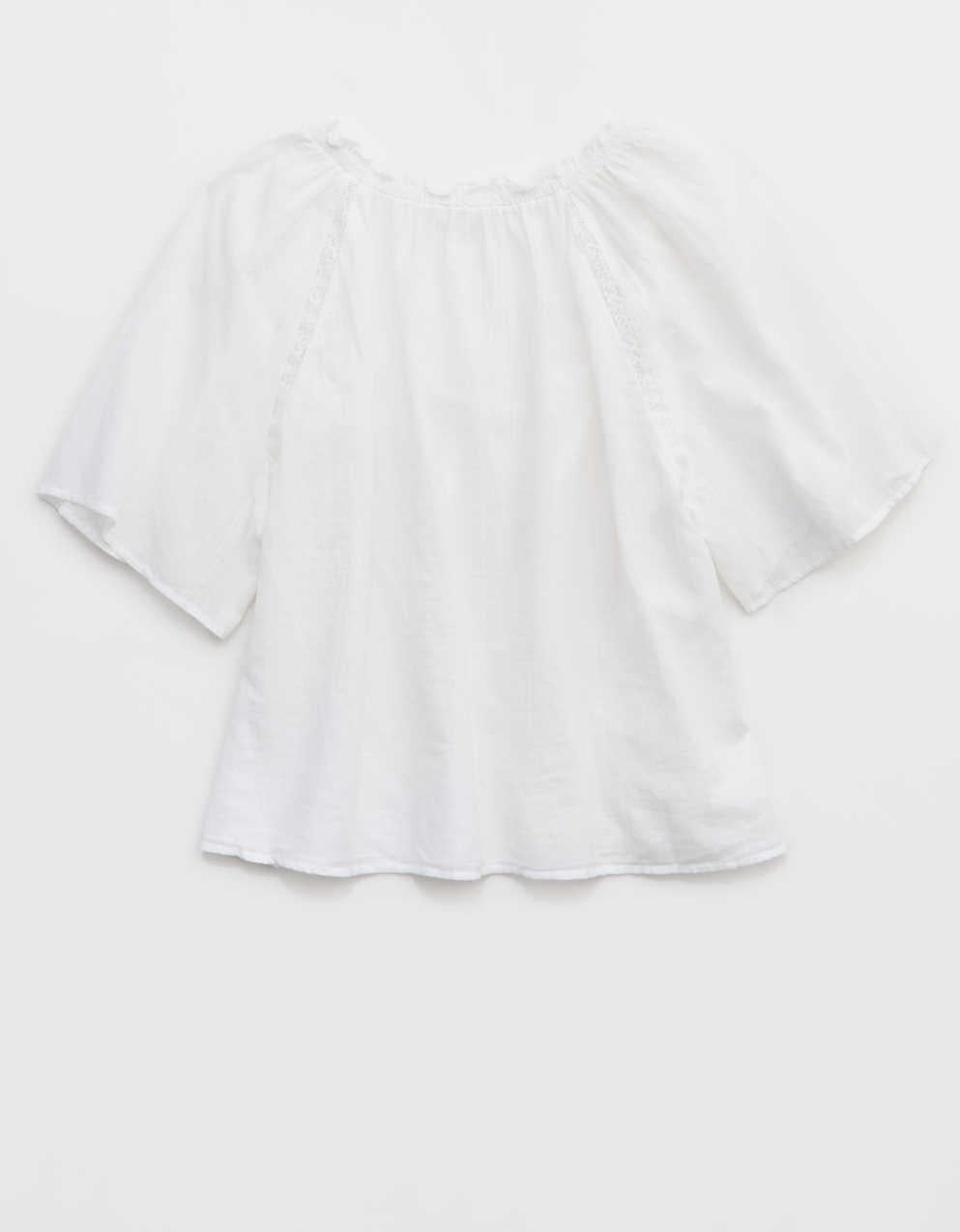 Aerie Woven Button Blouse