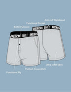 AEO Men's Patchwork Design Ultra Soft Pocket Boxer Short