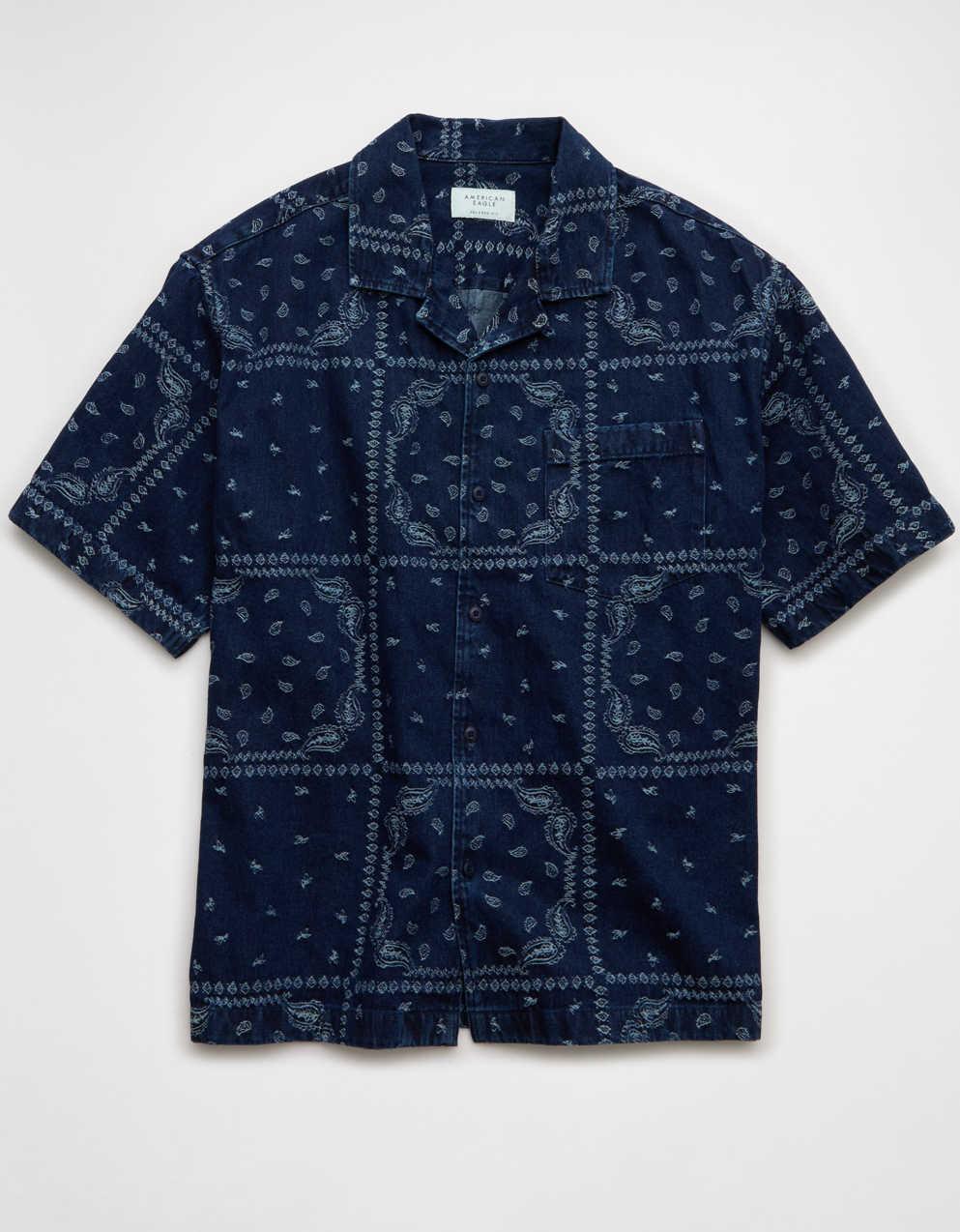 AE Poolside Printed Button-Up Shirt