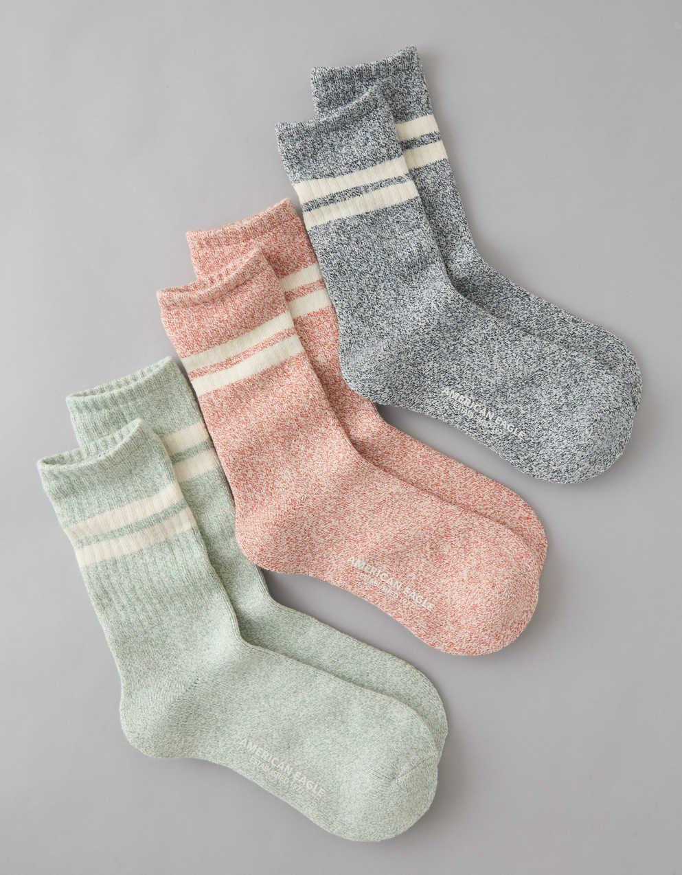 AE Striped Crew Socks 3-Pack