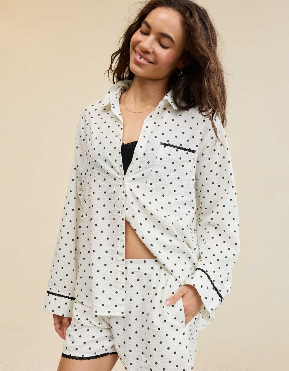 Aerie Seersucker Pajama Shirt