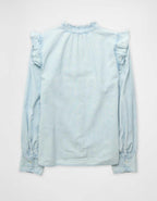 AE Ruffle Denim Blouse