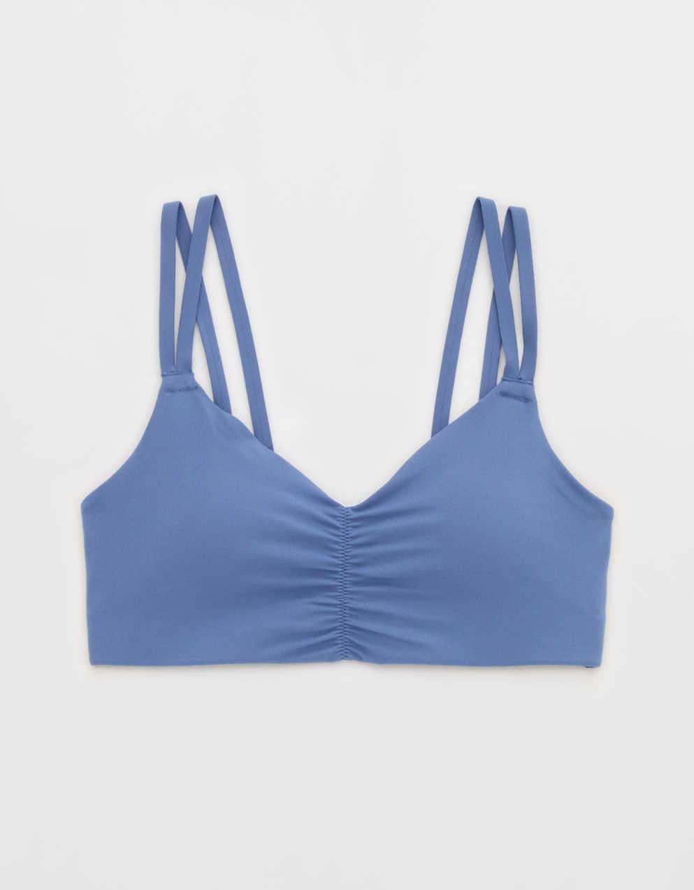 OFFLINE By Aerie Real Me Ruched Strappy Sports Bra