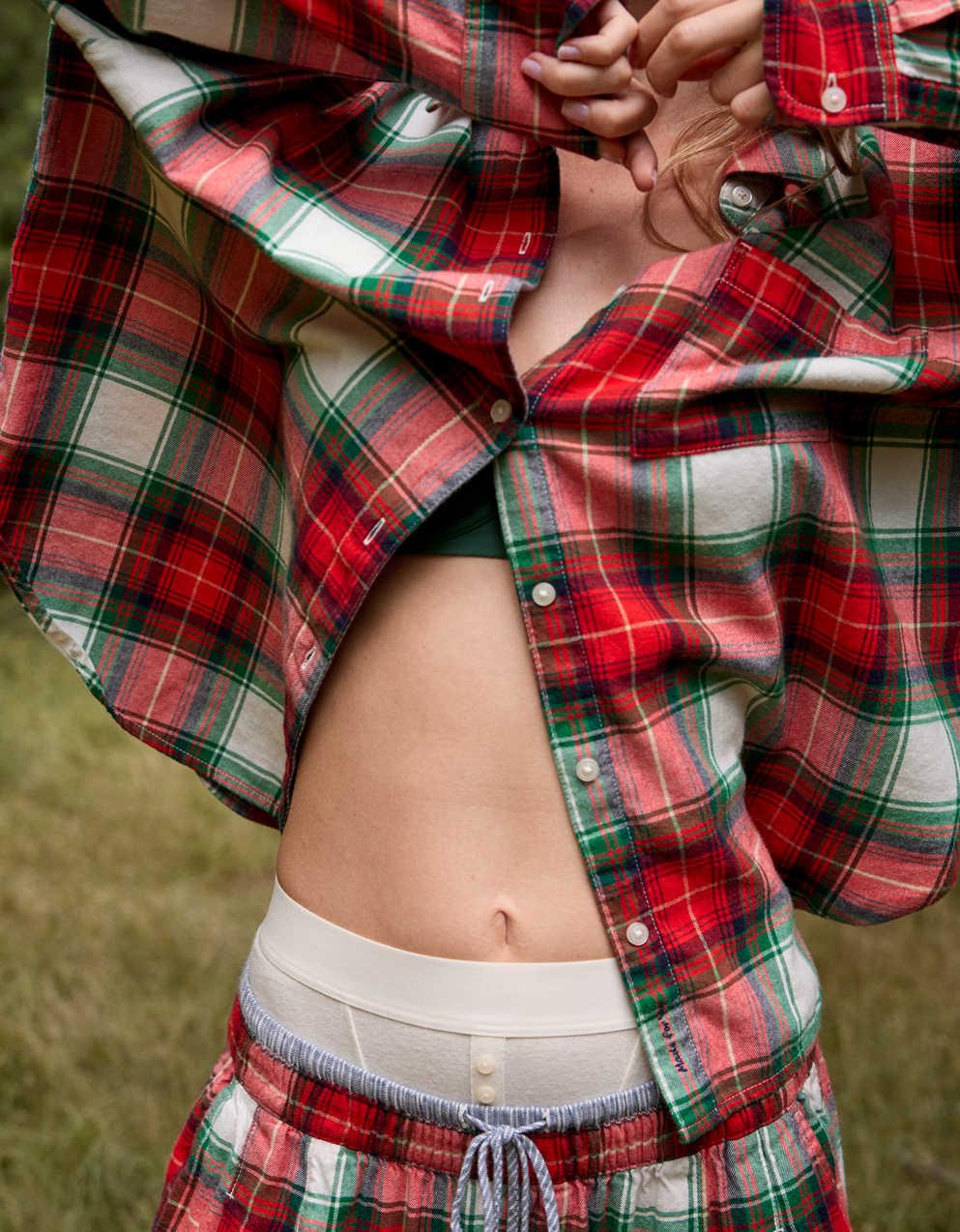 Aerie Flannel Pajama Shirt