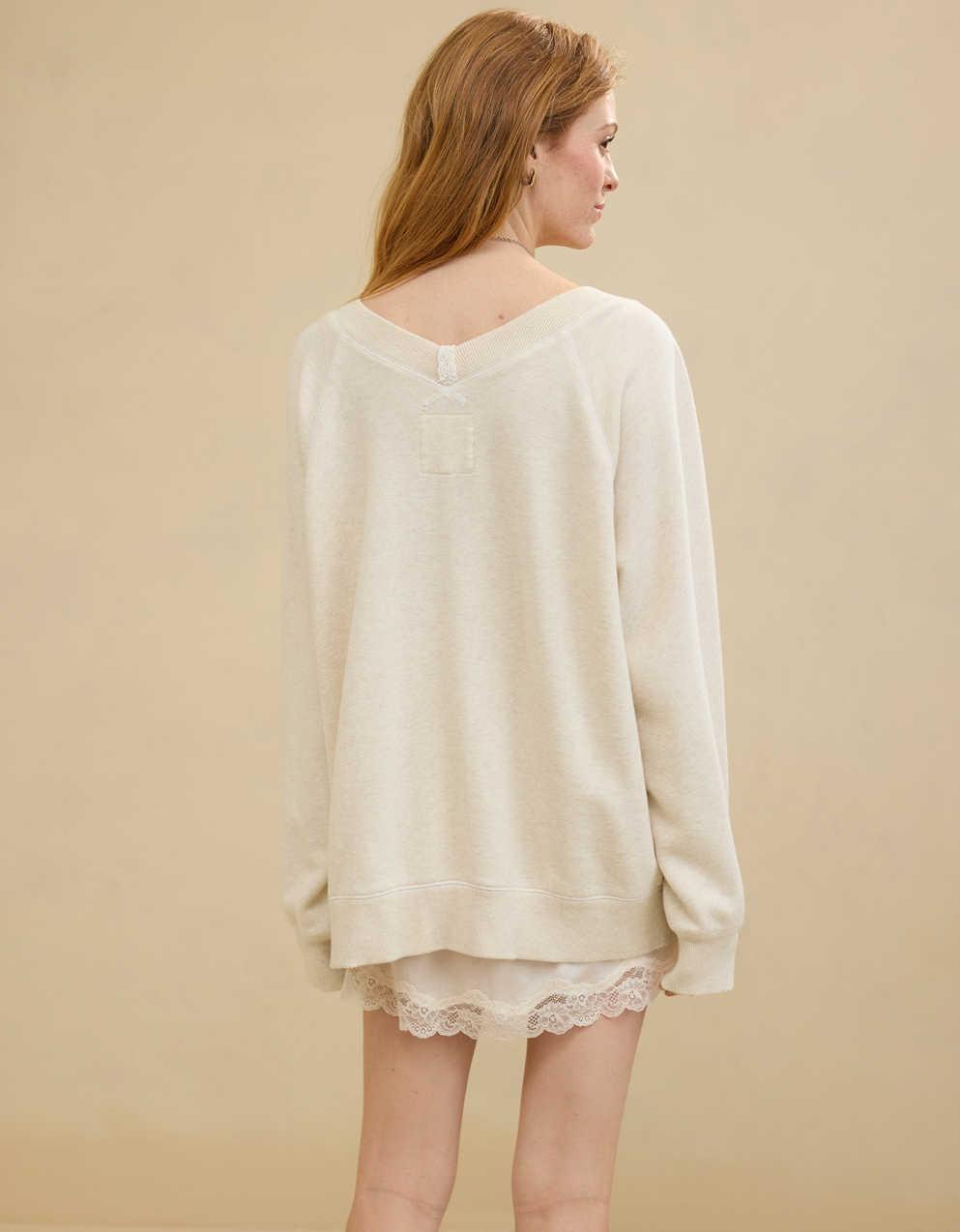 Aerie Downtime V-Neck Sweatshirt