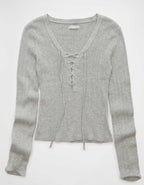 AE Lace-Up Sweater