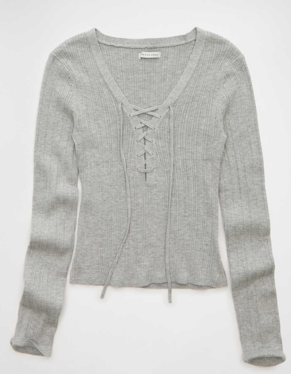 AE Lace-Up Sweater