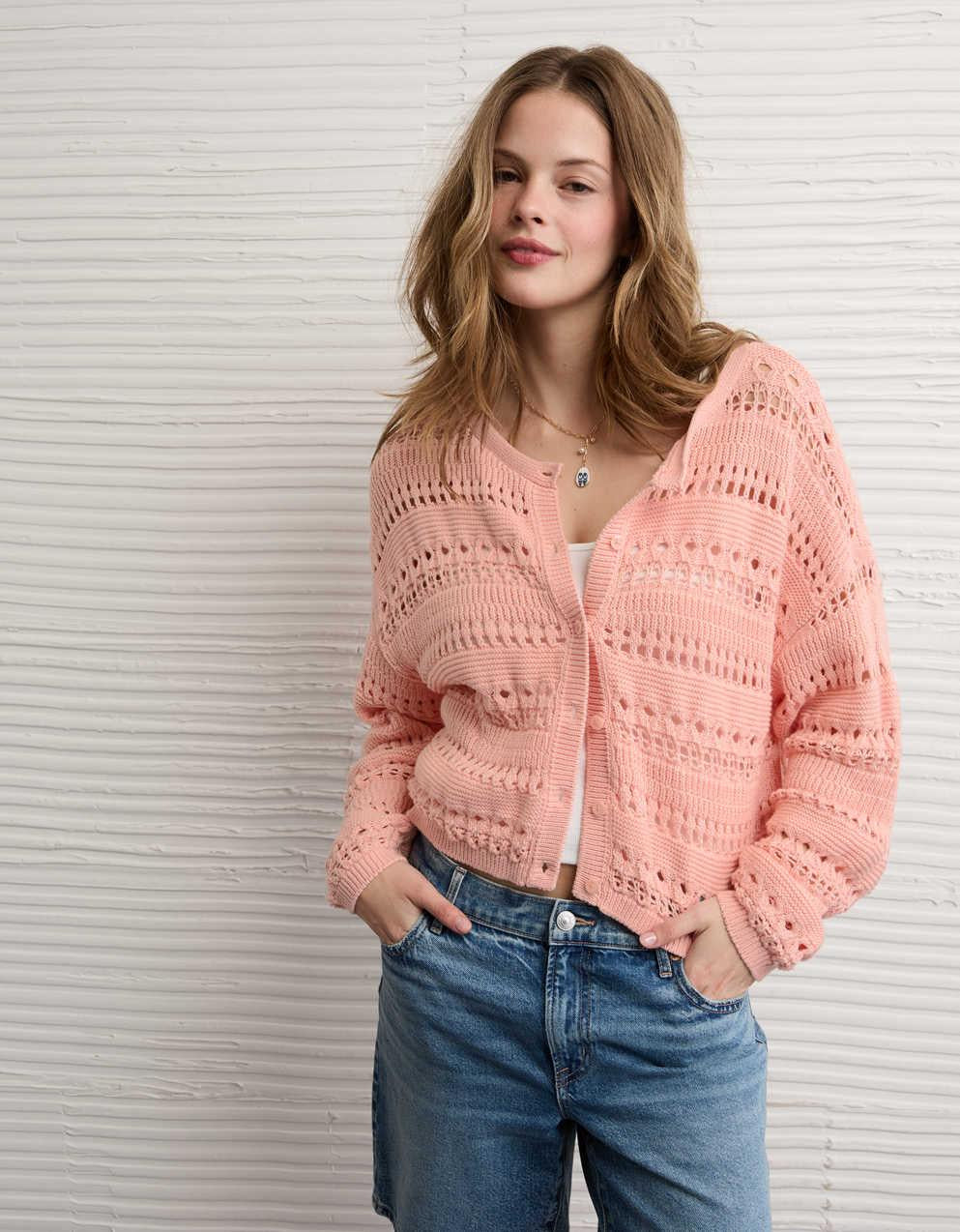 AE Open Stitch Cardigan
