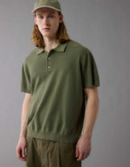 AE Weekend Washed Sweater Polo Shirt