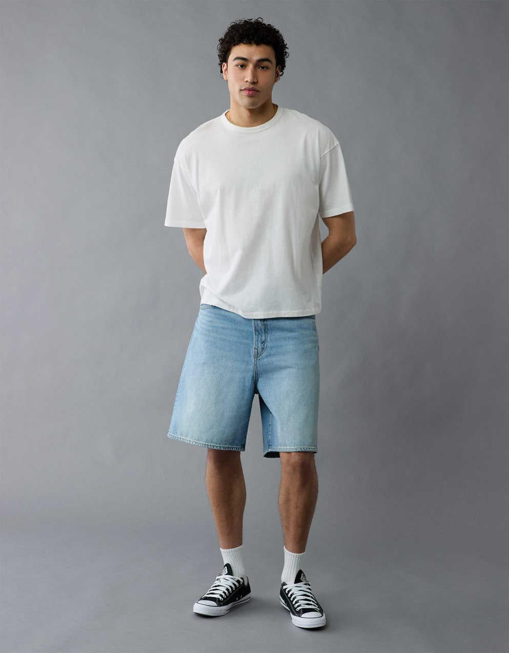 AE Boxy Linen-Blend T-Shirt