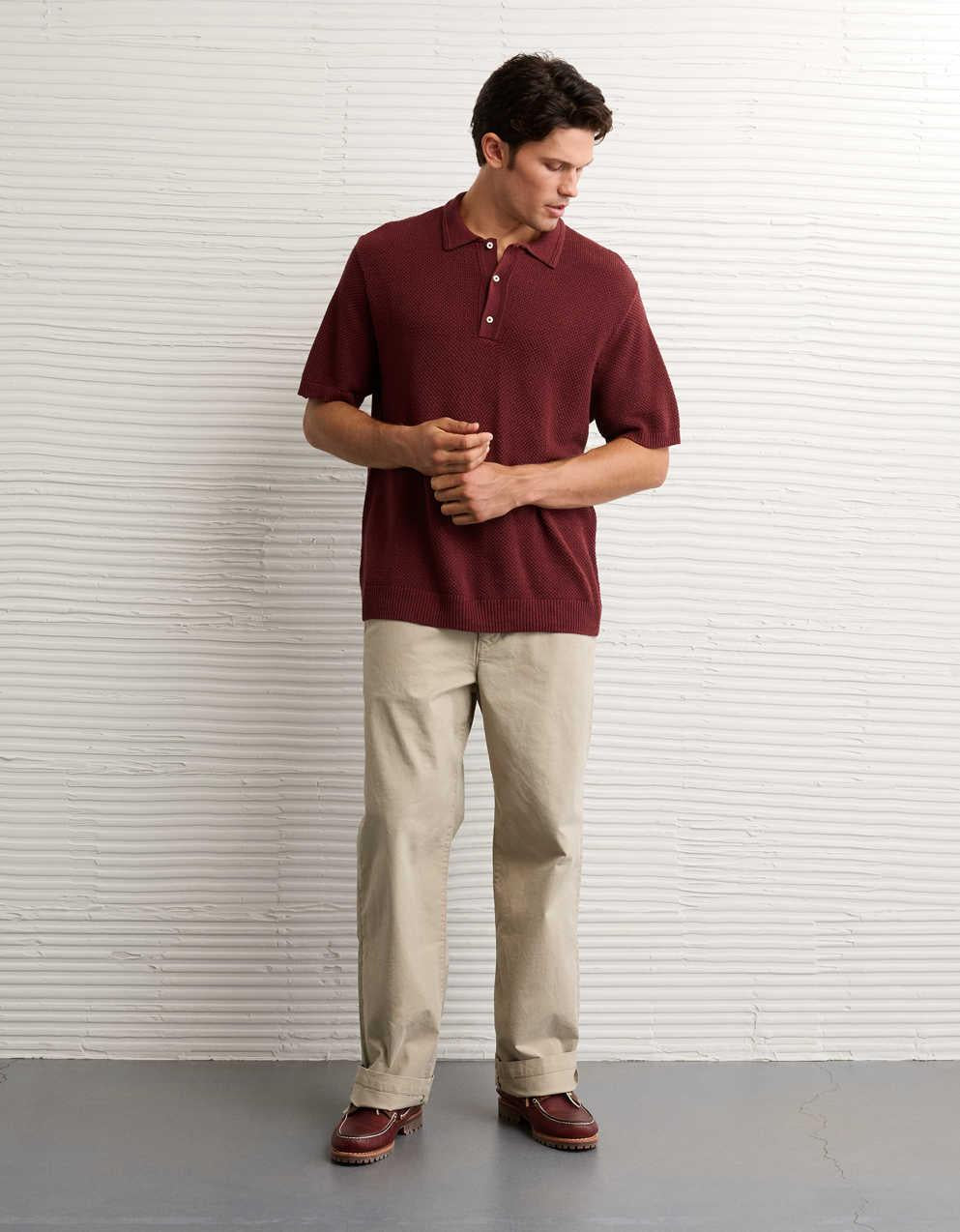 AE Pique Sweater Polo Shirt