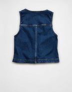 AE Scoop Neck Denim Vest
