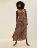 Aerie Happy & Drapey Side Smocked Dress