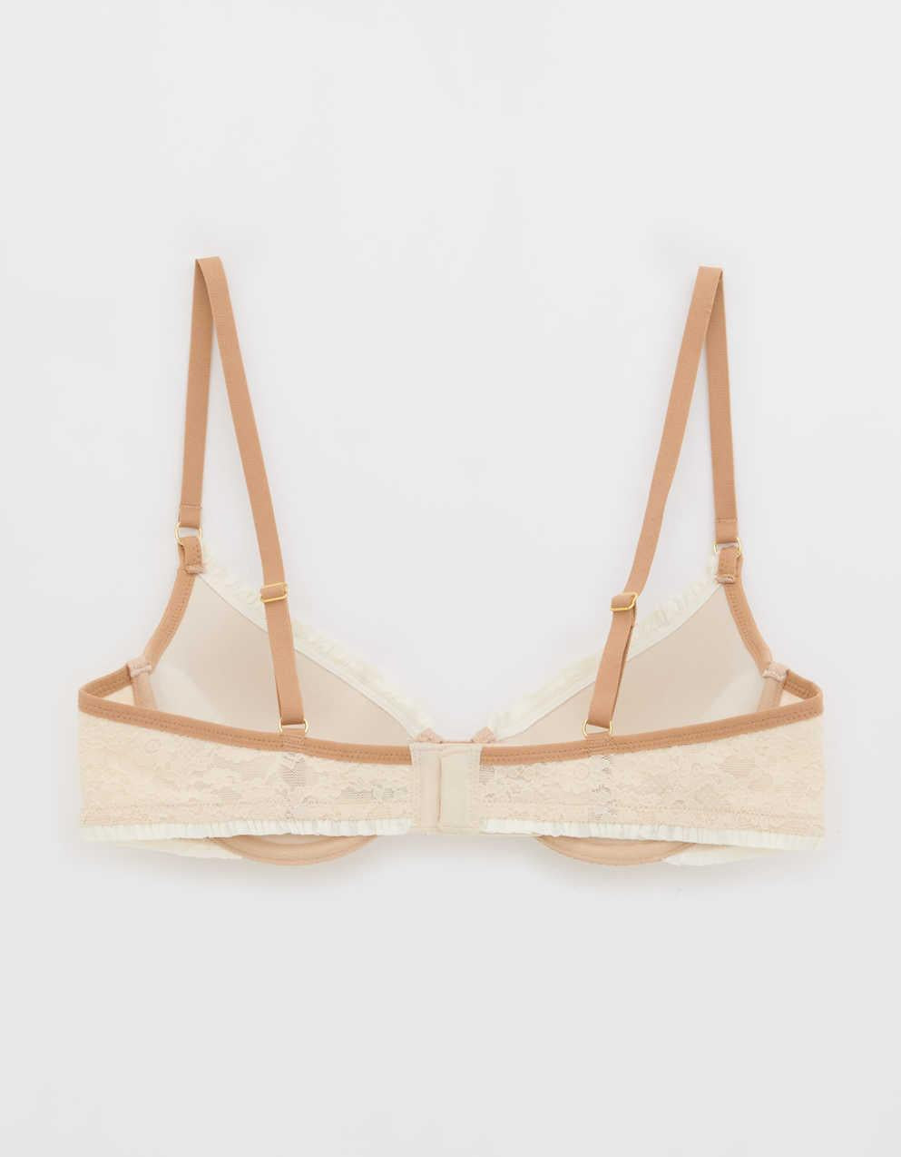 Show Off Vintage Lace Plunge Push Up Bra