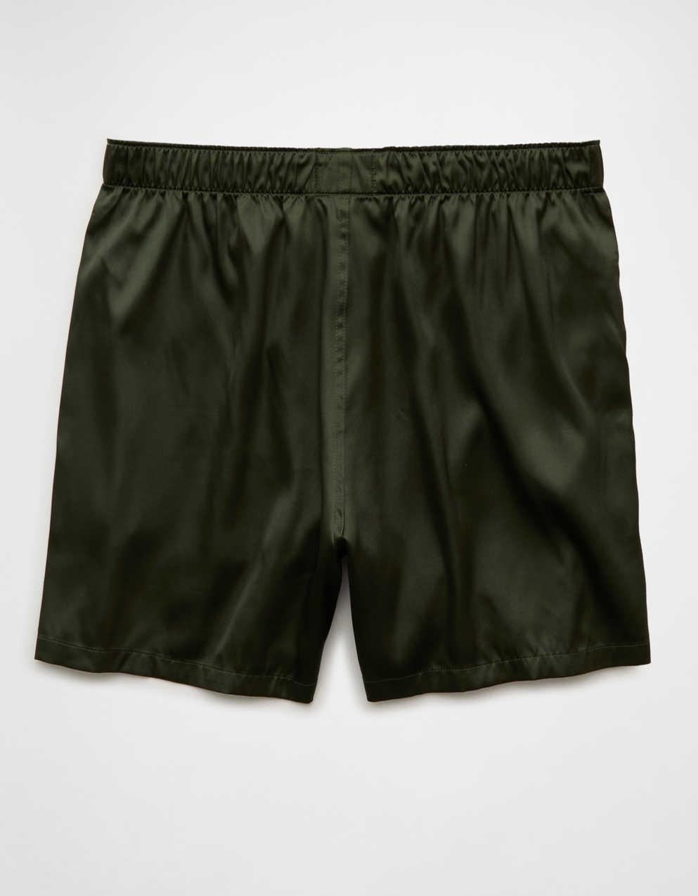 AEO Men's Solid Satin Pocket Boxer Short