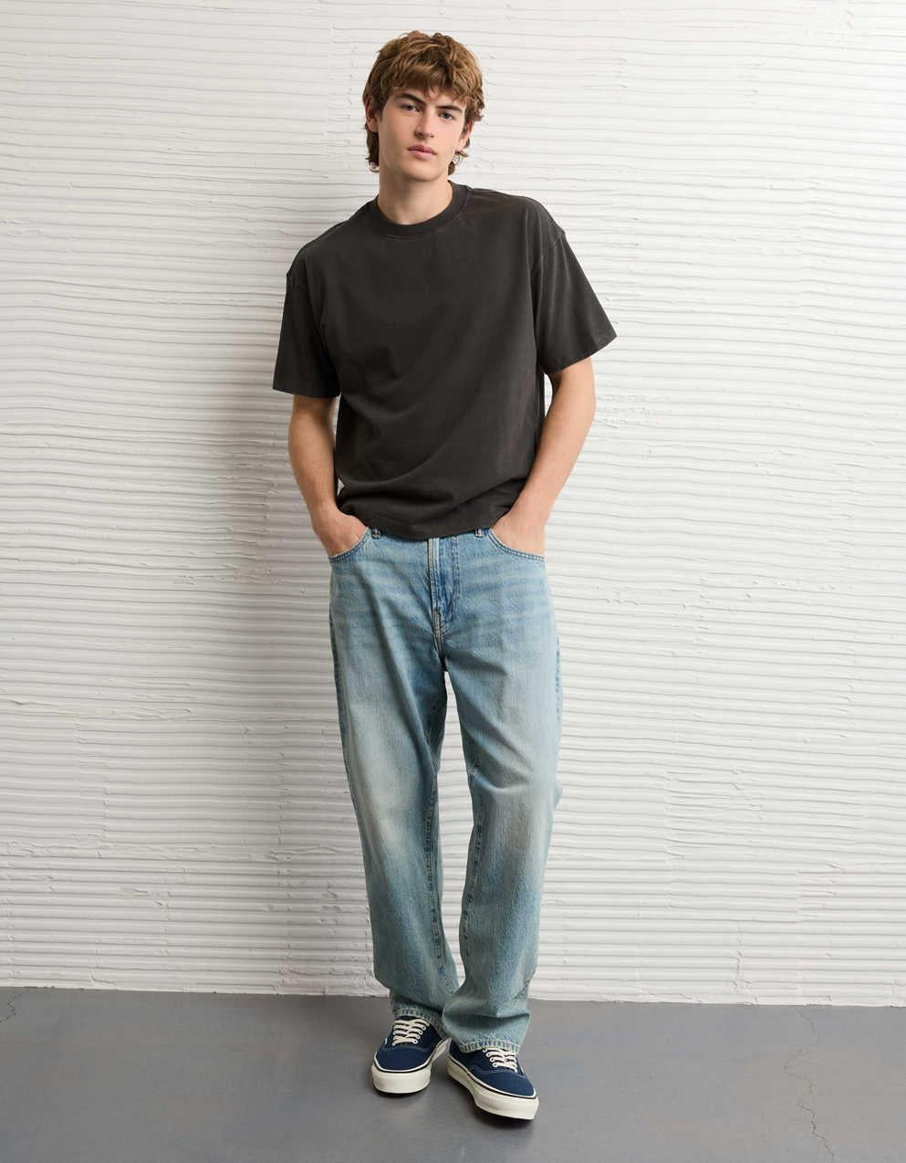 AE Boxy Fit Sueded Jersey T-Shirt
