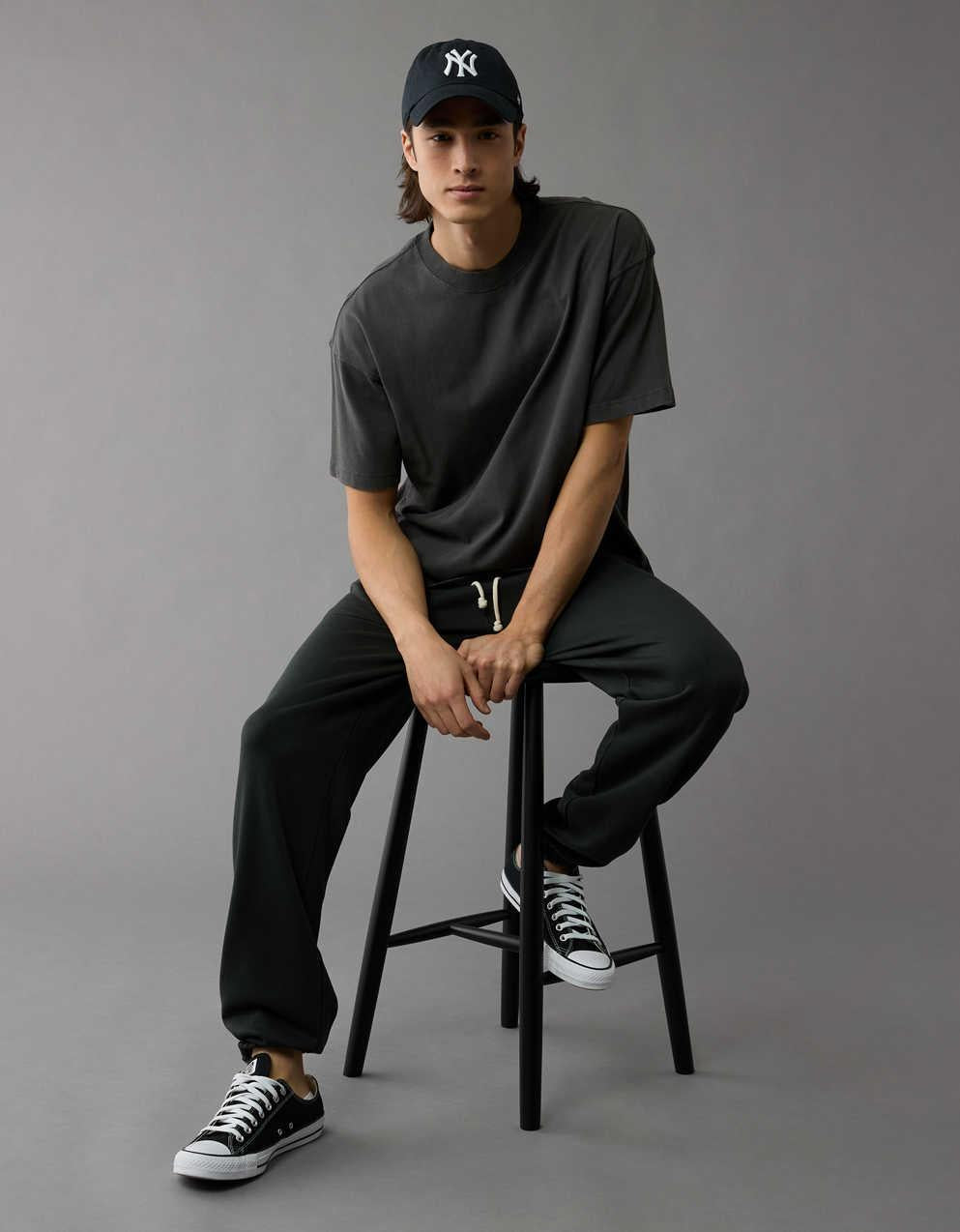 AE Boxy Fit Sueded Jersey T-Shirt