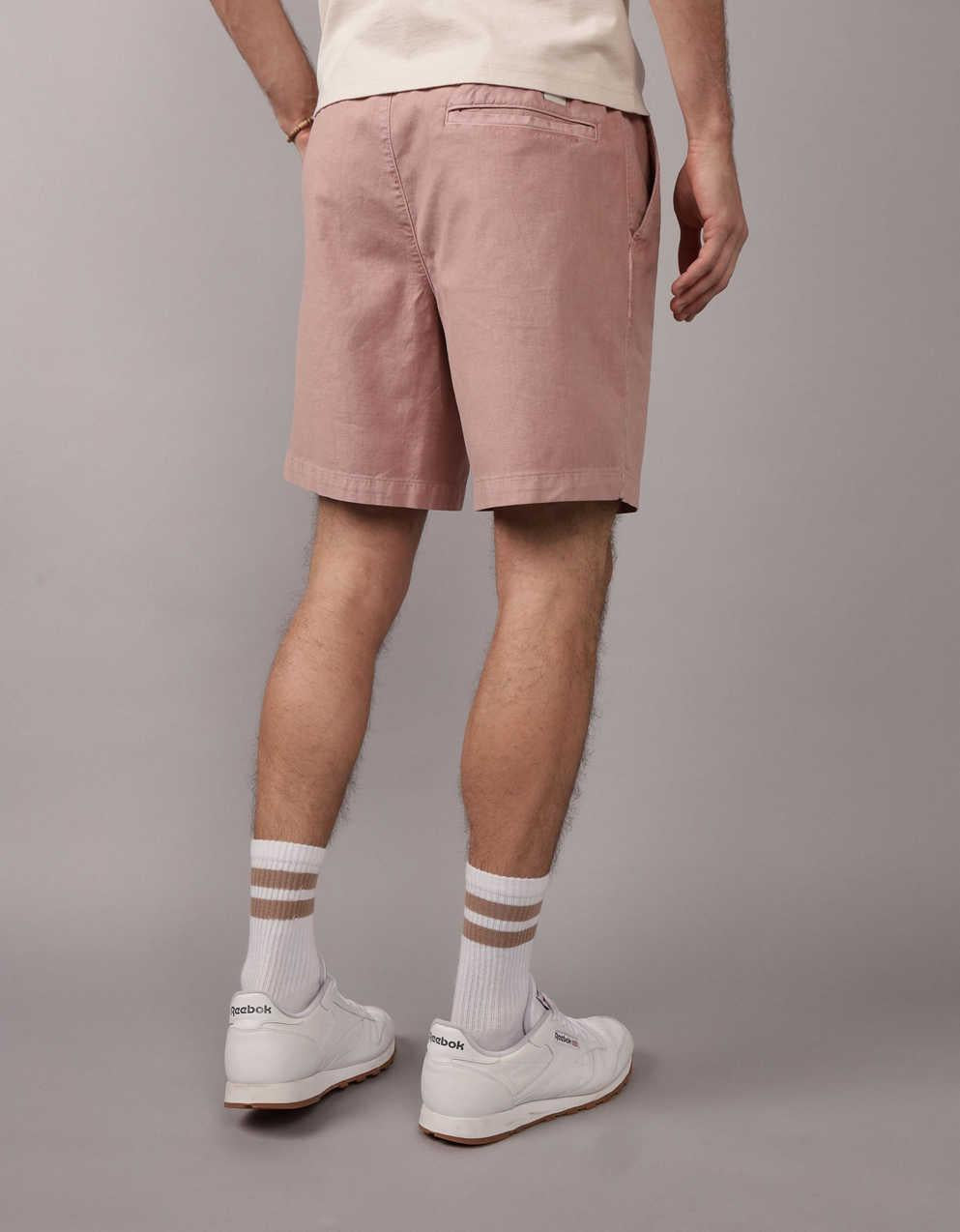 AE 8" Flex Lived-In Linen-Blend Trekker Short