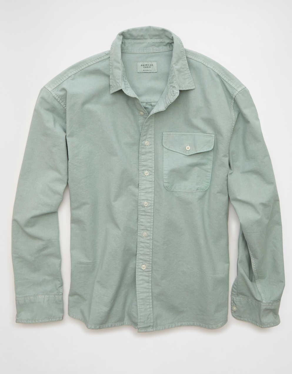 AE Relaxed Oxford Button-Up Shirt