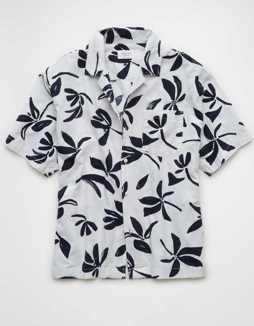 AE Poolside Floral Button-Up Shirt