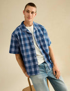 AE Relaxed Fit Camp Collar Button-Up Shirt